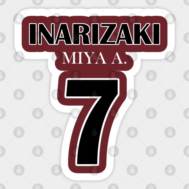 Miya Atsumu, Number 7 Sticker by AislingKiera